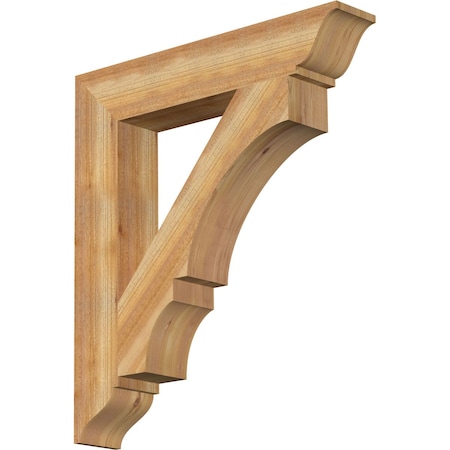 Ekena Millwork Balboa Traditional Rough Sawn Bracket, Western Red Cedar, 6"W x 34"D x 38"H BKT06X34X38BOA01RWR